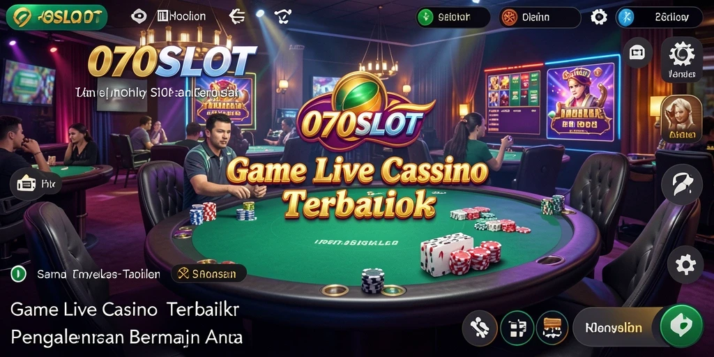 Tampilan gameplay Live Casino yang mendebarkan di 070SLOT.