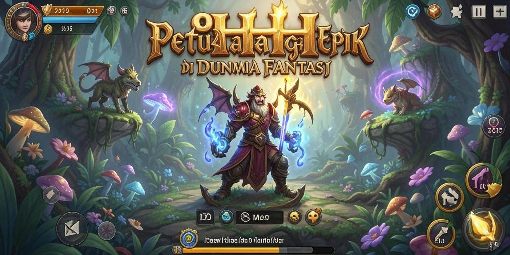 Tangkapan layar utama dari gameplay 8HHH menunjukkan petualangan seru.