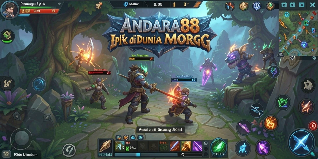 Screenshot gameplay ANDARA88 yang menampilkan karakter beraksi di dunia MMORPG.