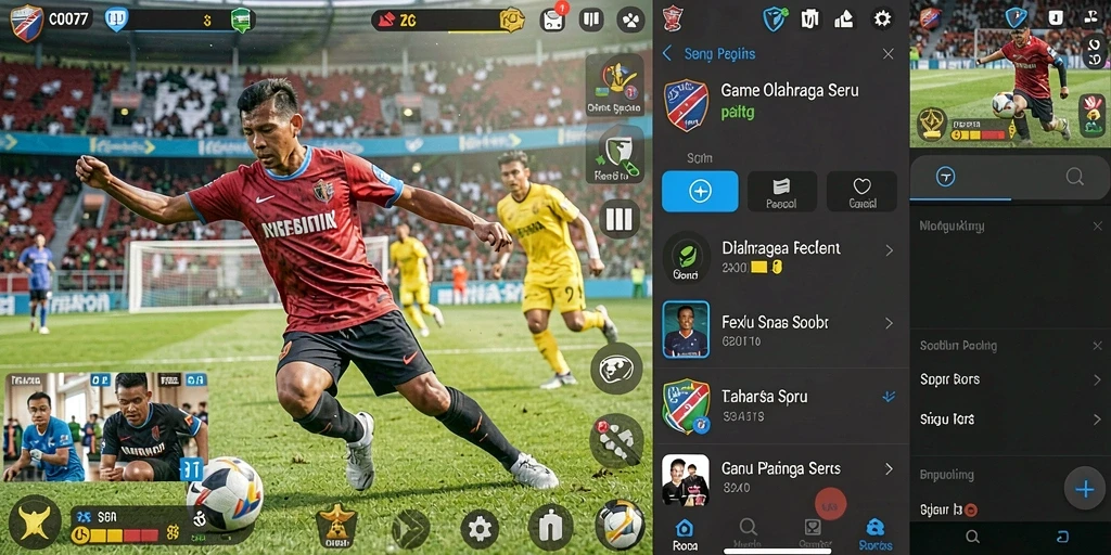 Screenshot game C0077 menampilkan aksi seru dalam kompetisi olahraga.