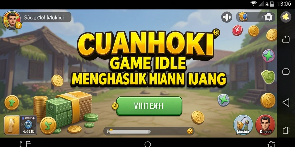 Tampilan karakter dan gameplay idle yang menarik.