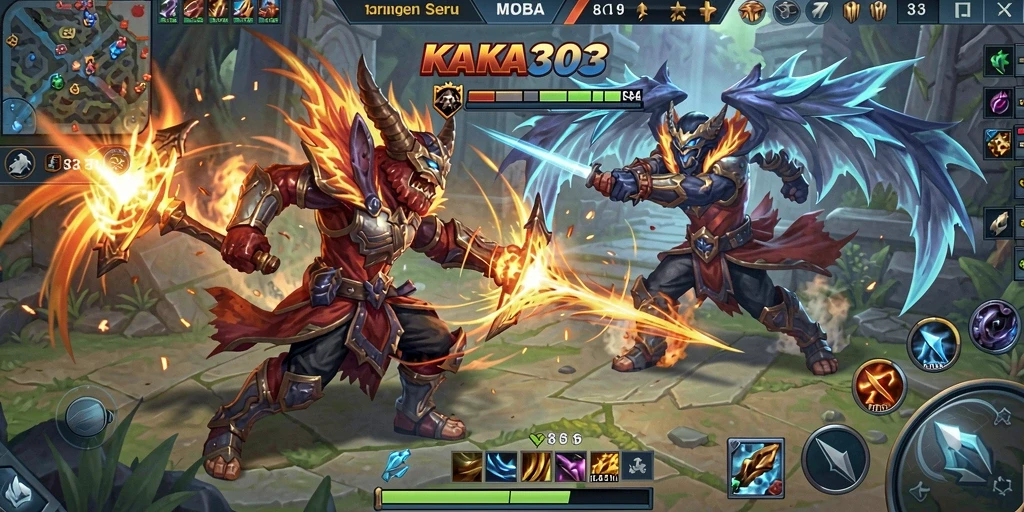 Tampilan aksi seru dalam gameplay KAKA303 yang menegangkan.