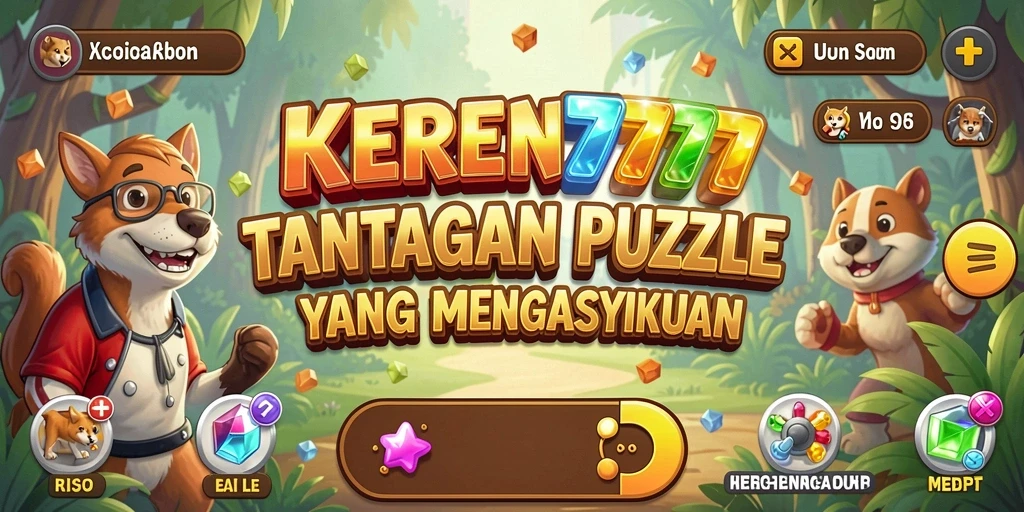Tangkapan layar gameplay KEREN777 menampilkan teka-teki yang menantang.