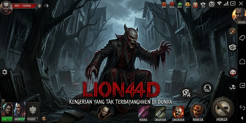 Tangkapan layar gameplay <strong>LION4D</strong> yang menciptakan suasana penuh kengerian.