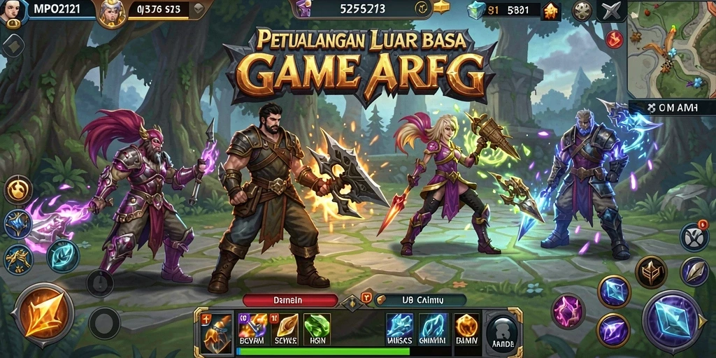 Screenshot menunjukkan aksi menegangkan dalam game ARPG MPO2121.