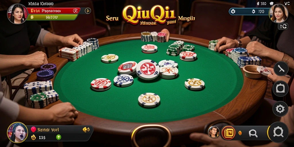 Tampilan gameplay QiuQiu yang seru dan interaktif.