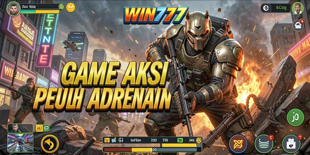 Tampilan aksi mendebarkan dalam gameplay WIN777.